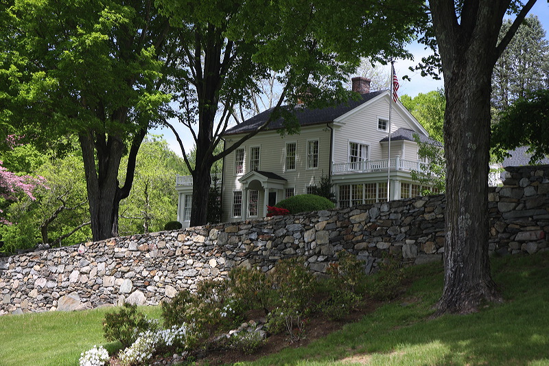 Exterior of the house from afar.