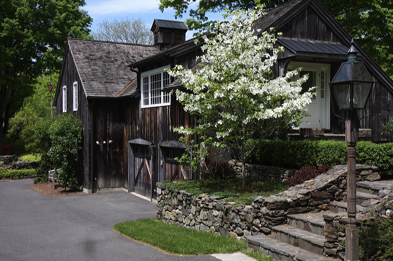 Wood barn on the property.