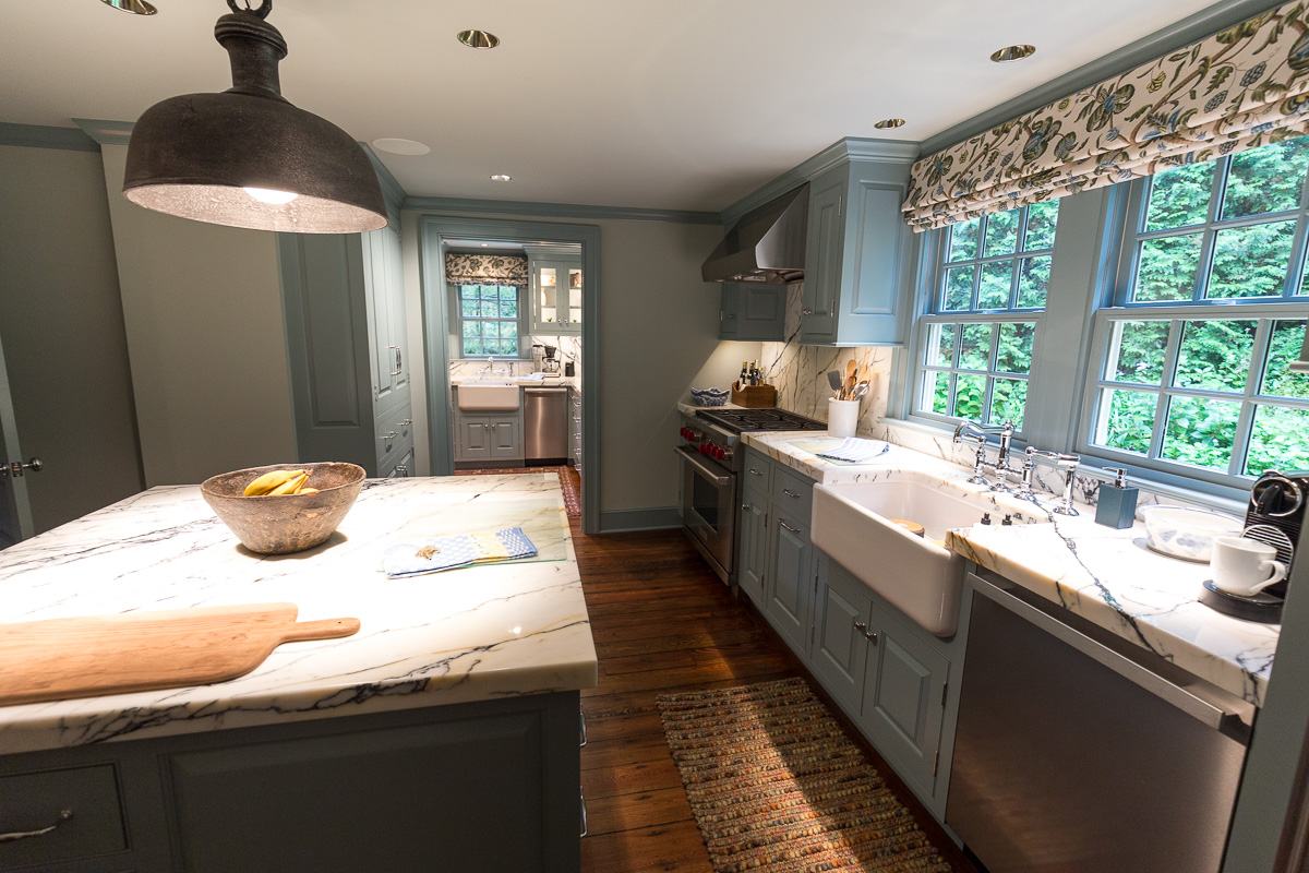 Kitchen walls and island.