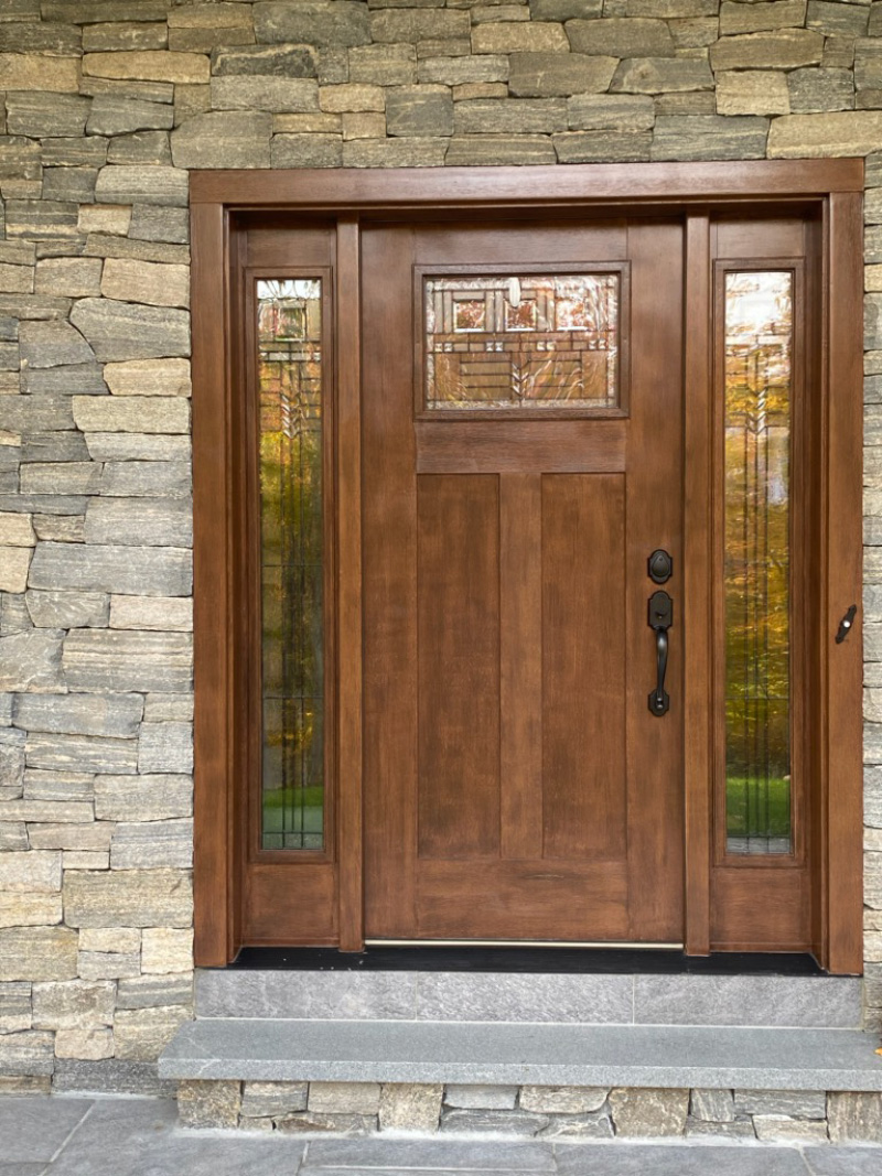 Completely refinished door..