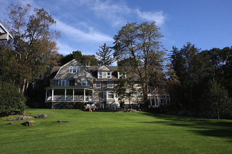 Exterior of the house from afar.
