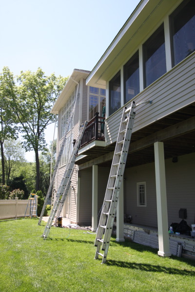Exterior house painting.